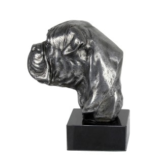 Bullmastiff figurki srebrne na kamieniu Art-Dog